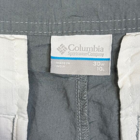 Columbia Men's Washed Out 10" Cotton Shorts, Gray Ash, 30w - Picture 5 of 6